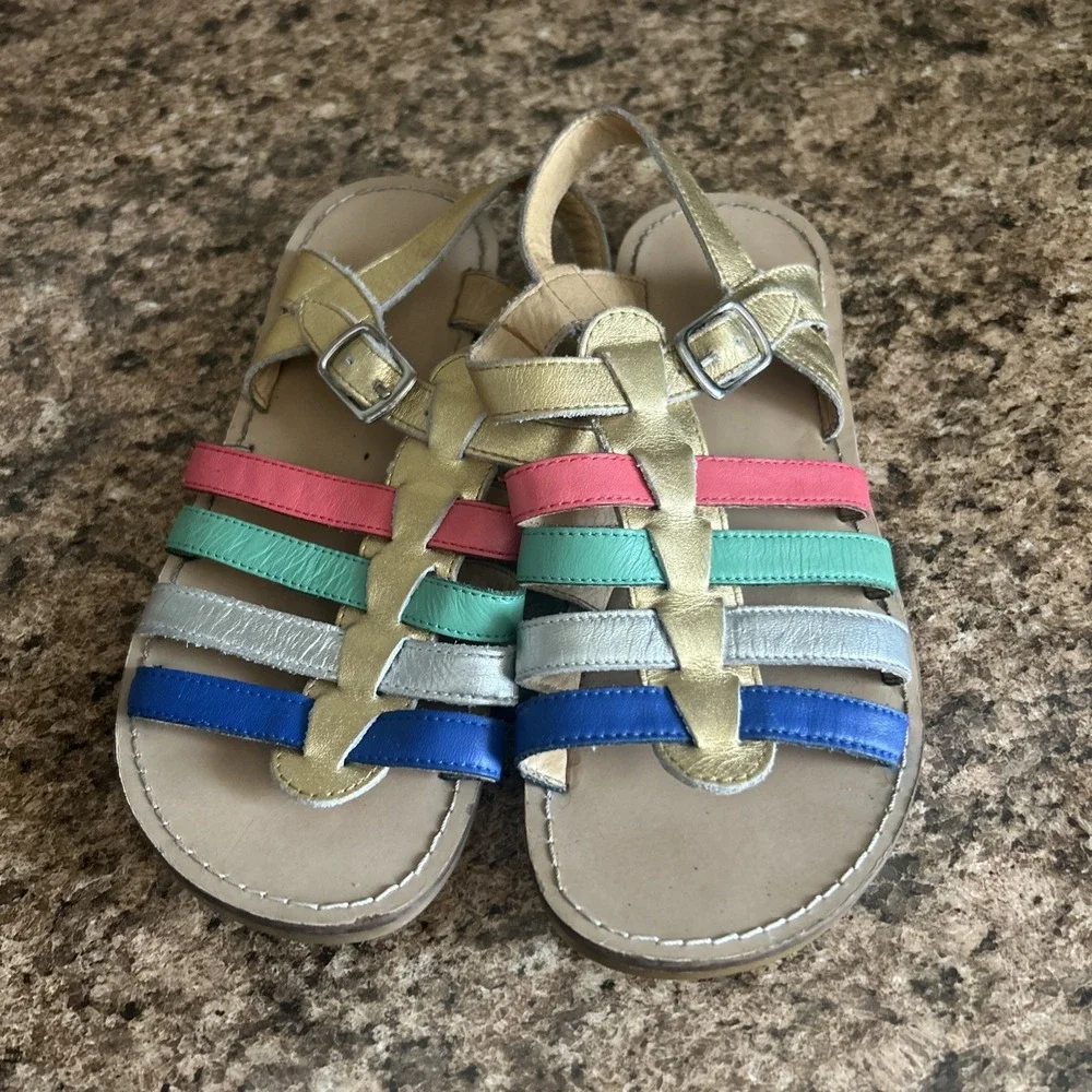 Mini Boden Girls Rainbow Gladiator Sandals Size 33 3